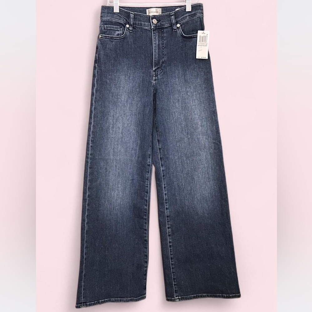 NWT FRAME Women's Thunderstorm Le Slim Palazzo High Rise Wide Leg Jeans Size 27 - Picture 3 of 8